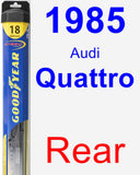 Rear Wiper Blade for 1985 Audi Quattro - Hybrid