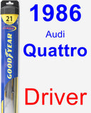 Driver Wiper Blade for 1986 Audi Quattro - Hybrid