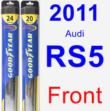 Front Wiper Blade Pack for 2011 Audi RS5 - Hybrid