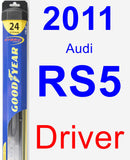 Driver Wiper Blade for 2011 Audi RS5 - Hybrid