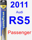 Passenger Wiper Blade for 2011 Audi RS5 - Hybrid