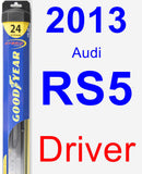 Driver Wiper Blade for 2013 Audi RS5 - Hybrid