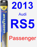 Passenger Wiper Blade for 2013 Audi RS5 - Hybrid