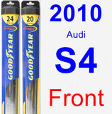 Front Wiper Blade Pack for 2010 Audi S4 - Hybrid