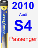 Passenger Wiper Blade for 2010 Audi S4 - Hybrid