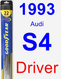 Driver Wiper Blade for 1993 Audi S4 - Hybrid