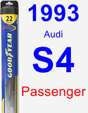 Passenger Wiper Blade for 1993 Audi S4 - Hybrid