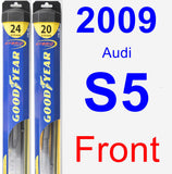 Front Wiper Blade Pack for 2009 Audi S5 - Hybrid