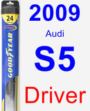 Driver Wiper Blade for 2009 Audi S5 - Hybrid