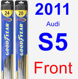 Front Wiper Blade Pack for 2011 Audi S5 - Hybrid