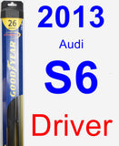 Driver Wiper Blade for 2013 Audi S6 - Hybrid