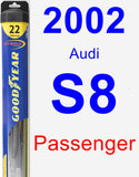 Passenger Wiper Blade for 2002 Audi S8 - Hybrid