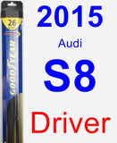 Driver Wiper Blade for 2015 Audi S8 - Hybrid