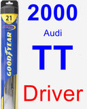Driver Wiper Blade for 2000 Audi TT - Hybrid