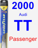 Passenger Wiper Blade for 2000 Audi TT - Hybrid