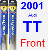 Front Wiper Blade Pack for 2001 Audi TT - Hybrid