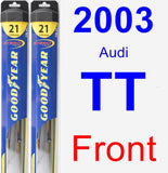 Front Wiper Blade Pack for 2003 Audi TT - Hybrid