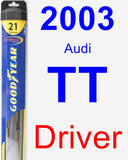 Driver Wiper Blade for 2003 Audi TT - Hybrid
