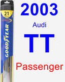 Passenger Wiper Blade for 2003 Audi TT - Hybrid