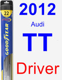 Driver Wiper Blade for 2012 Audi TT - Hybrid
