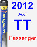 Passenger Wiper Blade for 2012 Audi TT - Hybrid