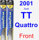 Front Wiper Blade Pack for 2001 Audi TT Quattro - Hybrid