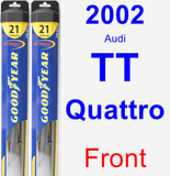 Front Wiper Blade Pack for 2002 Audi TT Quattro - Hybrid
