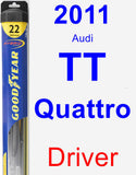 Driver Wiper Blade for 2011 Audi TT Quattro - Hybrid