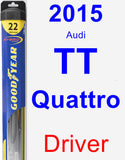 Driver Wiper Blade for 2015 Audi TT Quattro - Hybrid