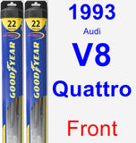 Front Wiper Blade Pack for 1993 Audi V8 Quattro - Hybrid