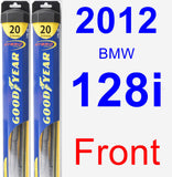 Front Wiper Blade Pack for 2012 BMW 128i - Hybrid