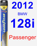 Passenger Wiper Blade for 2012 BMW 128i - Hybrid