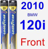 Front Wiper Blade Pack for 2010 BMW 120i - Hybrid