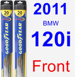 Front Wiper Blade Pack for 2011 BMW 120i - Hybrid