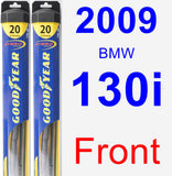 Front Wiper Blade Pack for 2009 BMW 130i - Hybrid