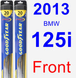 Front Wiper Blade Pack for 2013 BMW 125i - Hybrid