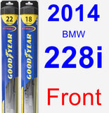 Front Wiper Blade Pack for 2014 BMW 228i - Hybrid
