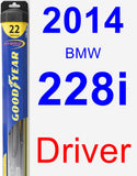 Driver Wiper Blade for 2014 BMW 228i - Hybrid