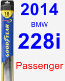 Passenger Wiper Blade for 2014 BMW 228i - Hybrid