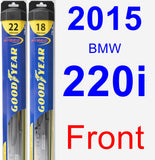 Front Wiper Blade Pack for 2015 BMW 220i - Hybrid