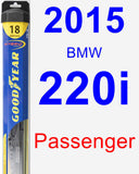 Passenger Wiper Blade for 2015 BMW 220i - Hybrid