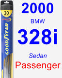 Passenger Wiper Blade for 2000 BMW 328i - Hybrid