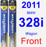 Front Wiper Blade Pack for 2011 BMW 328i - Hybrid