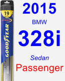 Passenger Wiper Blade for 2015 BMW 328i - Hybrid
