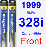 Front Wiper Blade Pack for 1999 BMW 328i - Hybrid