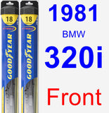Front Wiper Blade Pack for 1981 BMW 320i - Hybrid