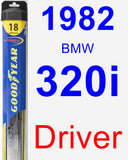 Driver Wiper Blade for 1982 BMW 320i - Hybrid