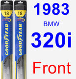 Front Wiper Blade Pack for 1983 BMW 320i - Hybrid