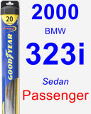 Passenger Wiper Blade for 2000 BMW 323i - Hybrid