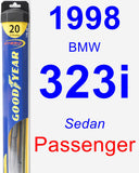 Passenger Wiper Blade for 1998 BMW 323i - Hybrid